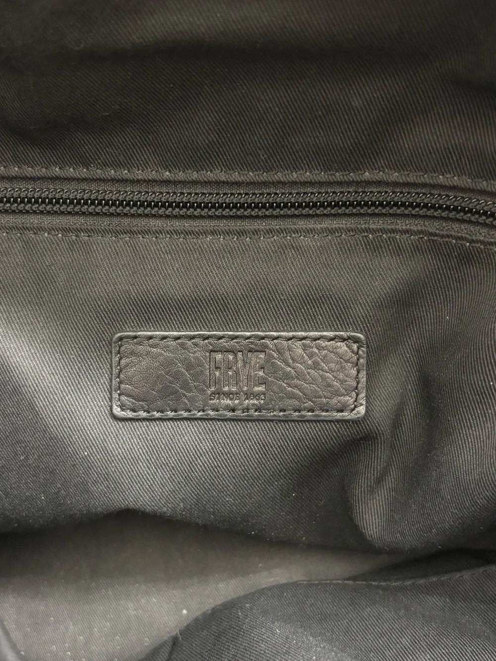FRYE Black Pebbled Leather Campus Hobo Shoulder Bag Satchel